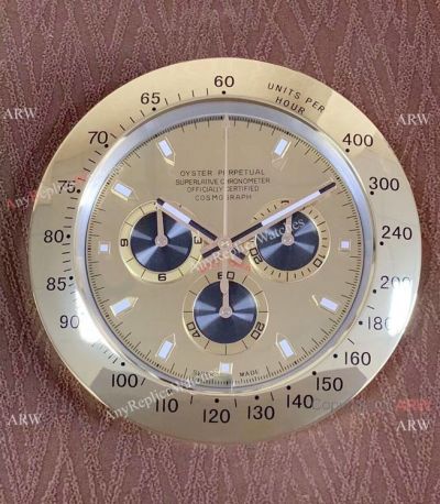 High Quality Rolex Daytona All Gold Dealers Clock Rolex Wall Clock Replica